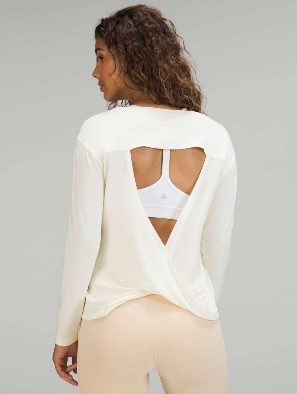 Lululemon Modal-Blend Open-Back Long Sleeve ShirtLemon Sorbet Size 6-8